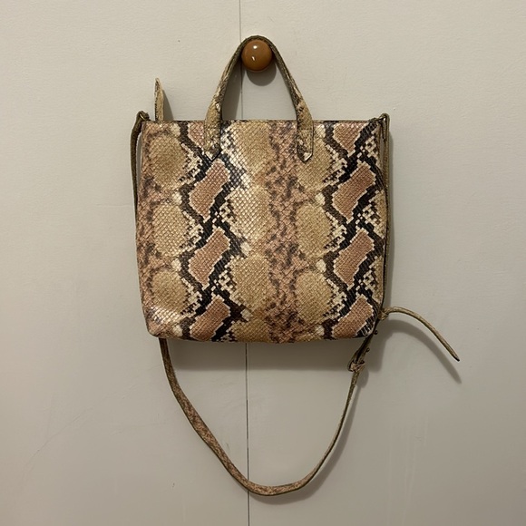 Madewell ZipTop Transport Crossbody Snake Embossed - Picture 4 of 15